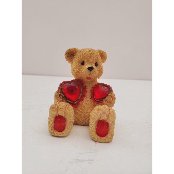 Valentine Teddy Bear Lampshade Finial Brown Resin - Picture 8 of 10